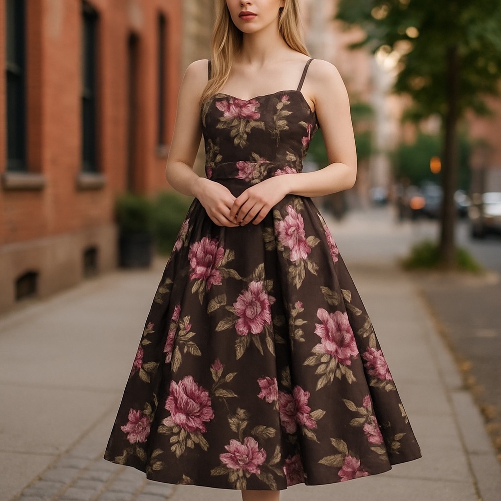 TED BAKER LN Floral Print Flared Party Dress COMING SOON